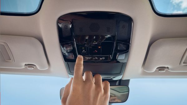 Lexus RZ's ceiling control panel