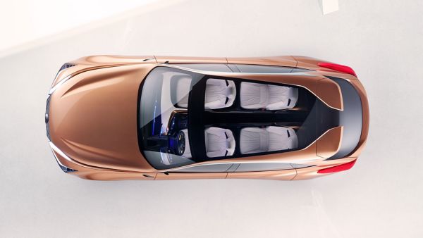 Aerial view of the Lexus LF-1 Limitless concept cars